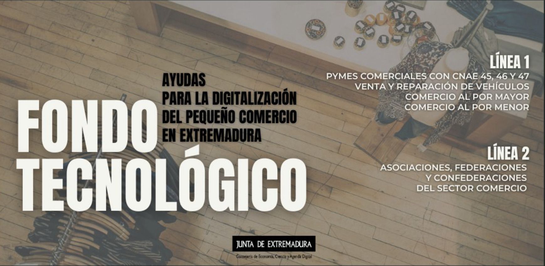 Programa de modernización del comercio Fondo Tecnológico Extremadura